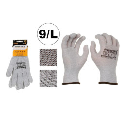 Set 12 juegos guantes trabajo ligero Grises