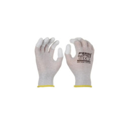 Set 12 juegos guantes trabajo ligero con los dedos reforzados Grises