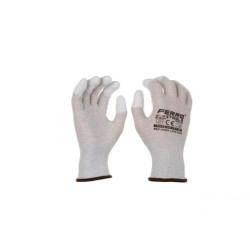 Set 12 juegos guantes trabajo ligero con los dedos reforzados Grises