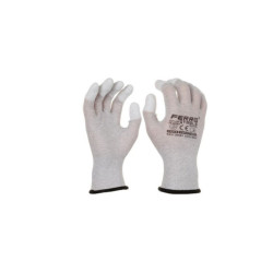 Set 12 juegos guantes trabajo ligero con los dedos reforzados Grises