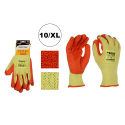 Set 12 juegos guantes trabajo Amarillos