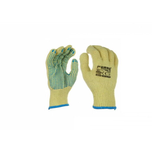 Set 12 juegos guantes trabajo Amarillos