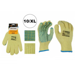 Set 12 juegos guantes trabajo Amarillos