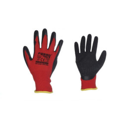 Set 12 juegos guantes trabajo Rojos