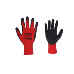 Set 12 juegos guantes trabajo Rojos