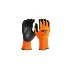 Set 12 juegos guantes trabajo Naranjas
