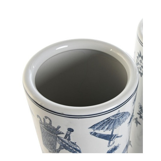 Paraguero redondo Blanco y azul