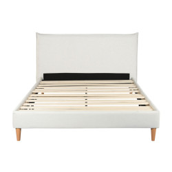 Cabecero con somier y cabecero Beige