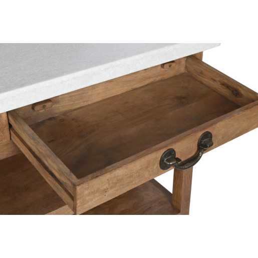 Mesa Isla de cocina Marron y blanco