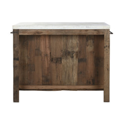 Mesa Isla de cocina Marron y blanco