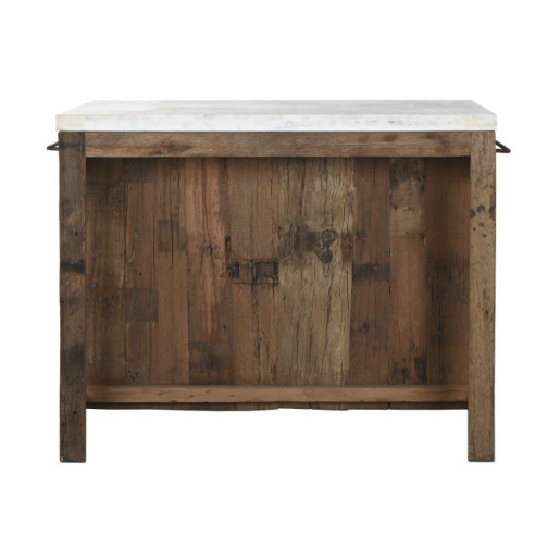 Mesa Isla de cocina Marron y blanco