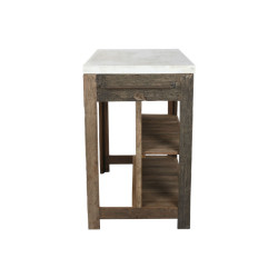 Mesa Isla de cocina Marron y blanco