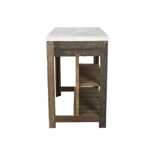 Mesa Isla de cocina Marron y blanco