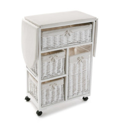 Mueble para planchar con cajones Blanco