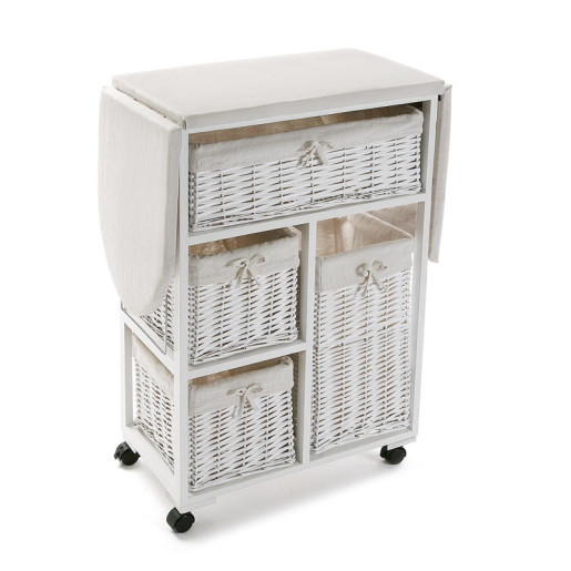 Mueble para planchar con cajones Blanco