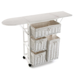 Mueble para planchar con cajones Blanco