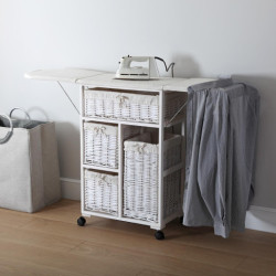 Mueble para planchar con cajones Blanco