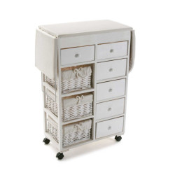 Mueble para planchar con cajones Blanco