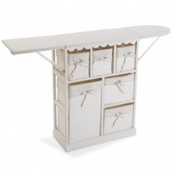 Mueble para planchar con cestas Blanco
