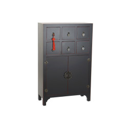 Mueble cajonera oriental Negro