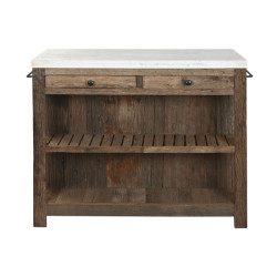 Mesa Isla de cocina Marron y blanco