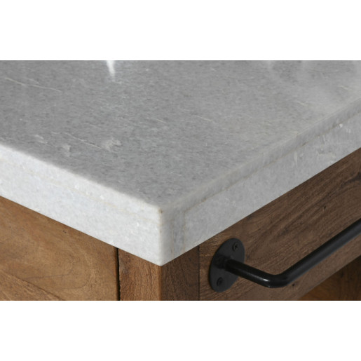Mesa Isla de cocina Marron y blanco