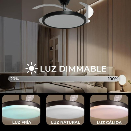 Ventilador techo negro harmony