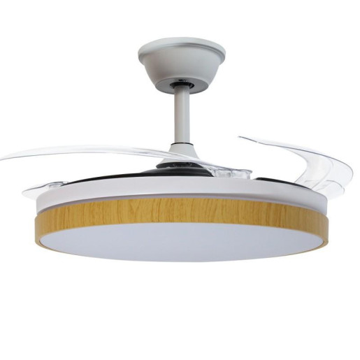 Ventilador techo blanco y natura aeolus