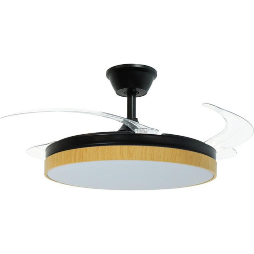 Ventilador techo negro y natura aeolus