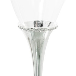 Set 2 copas cava plateado y transparente