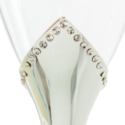 Set 2 copas cava plateado y transparente