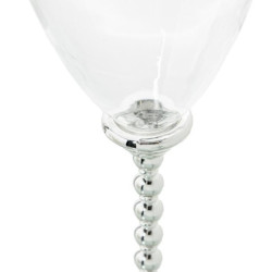 Set 2 copas cava plateado y transparente