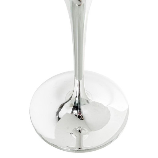 Set 2 copas cava plateado y transparente
