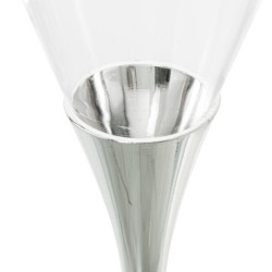 Set 2 copas cava plateado y transparente