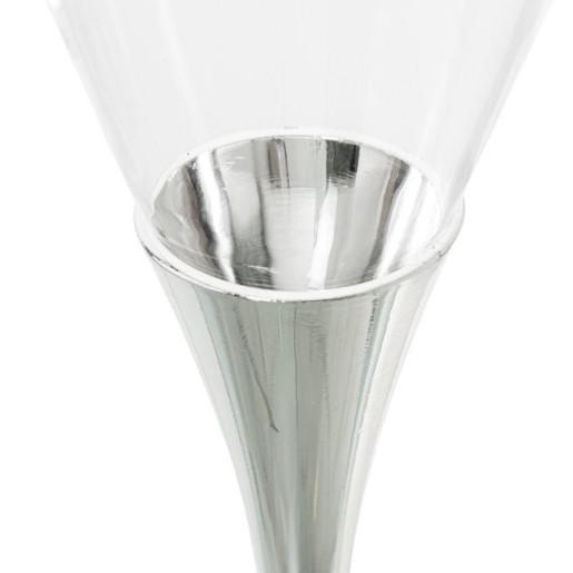 Set 2 copas cava plateado y transparente