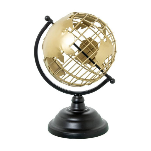 Globo terraqueo dorado