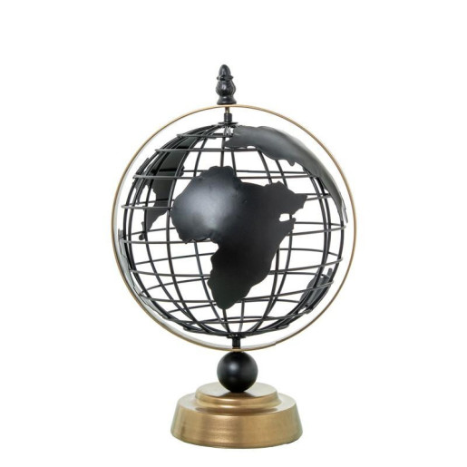 Globo terraqueo negro