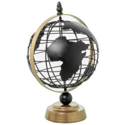 Globo terraqueo negro