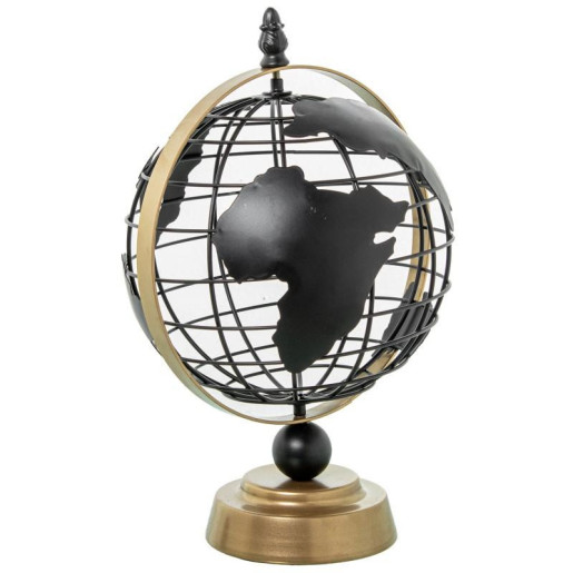Globo terraqueo negro