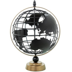 Globo terraqueo negro
