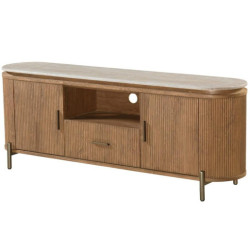 Mueble tv roble y beige