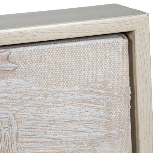 Cuadro lienzo blanco, beige, marron claro y natural