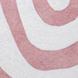 Cuadro lienzo natural, blanco y rosa