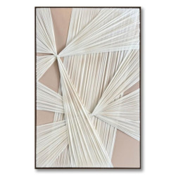 Cuadro lienzo natural, blanco y beige