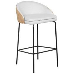 Set 2 taburetes beige y negro