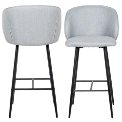 Set 2 taburetes gris y negro