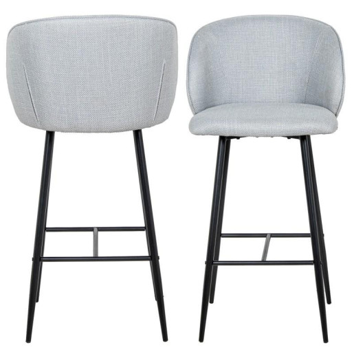Set 2 taburetes gris y negro