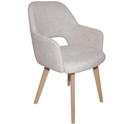 Set 2 sillas beige y natural