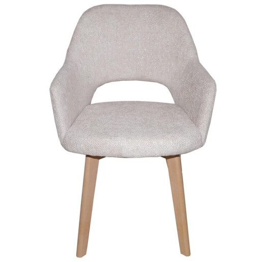 Set 2 sillas beige y natural