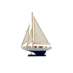 Velero blanco y azul